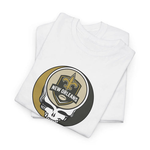 Grateful Dead - New Orleans Saints Stealie Grateful Dead Steal Your Face T-Shirt - NFL - StealieShop